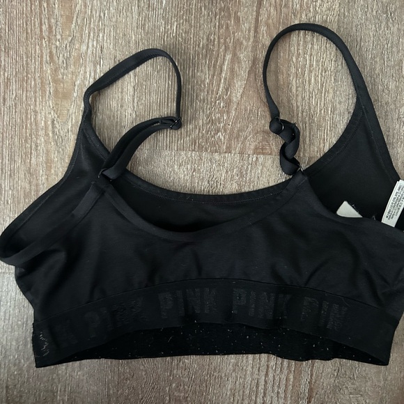 PINK Victoria's Secret Women's Black Sports Bra - Picture 2 of 3
